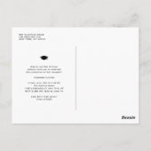 アクアシンプルタイポグラフィフォトコラージュ卒業 ポストカード (裏面)