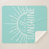 アクアシンプルモダンハローサンシャイン シェルパブランケット (正面(横))