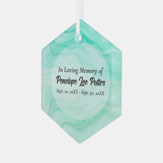 アクアシーウェーブメモリアル形見サンキャッチャー ガラスオーナメント (正面左)