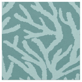 アクアシーコーラルウィズティール(緑がかった色)海 ファブリック