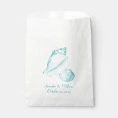 アクアシーシェル結婚式の引き出物バッグ フェイバーバッグ (正面)