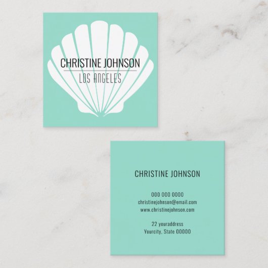 アクアシーセルスクエアビジネスカード スクエア名刺 (正面/裏面)