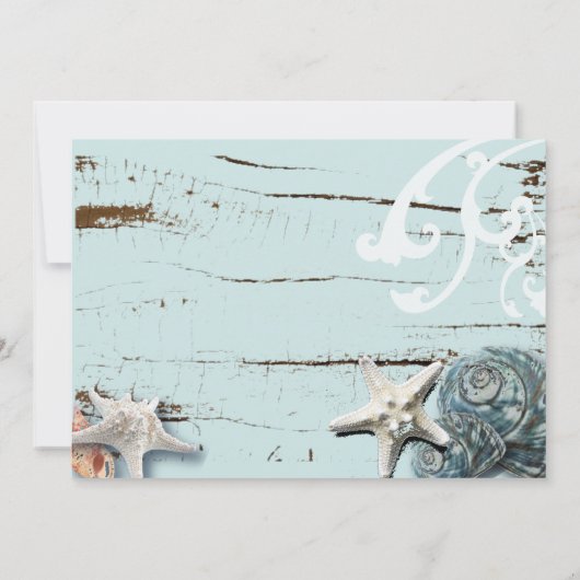 アクアシーセルビーチベビー誕生発表写真 案内状 (裏面)