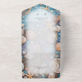 アクアシーセル素朴ビーチノディナー オールインワン招待状 (外側)