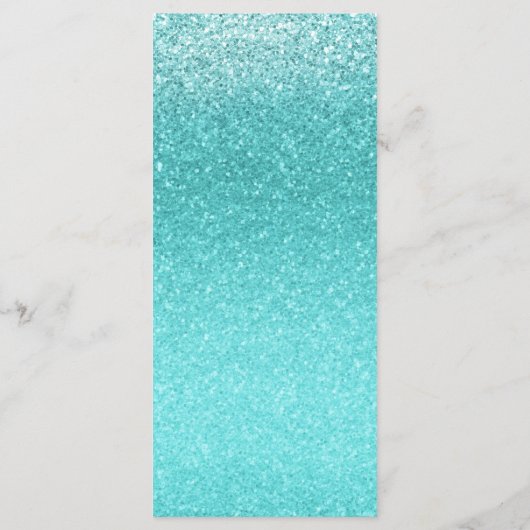 アクアシーブルーグリッタースパークルグラムパーティーメニュー メニュー (裏面)