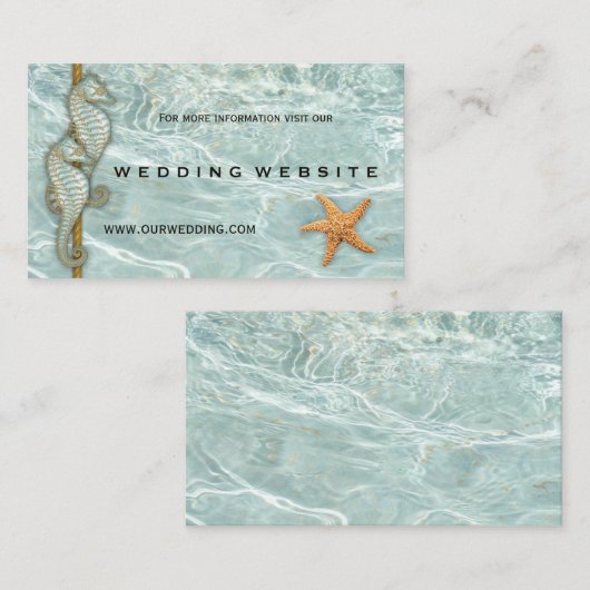 アクアシーホース結婚ノーティックのWebサイト挿入カード エンクロージャーカード (正面/裏面)