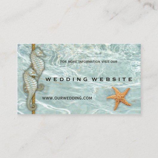 アクアシーホース結婚ノーティックのWebサイト挿入カード エンクロージャーカード (正面)