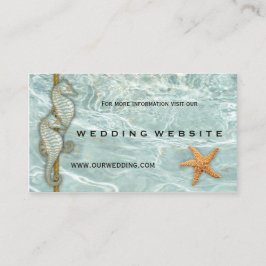 アクアシーホース結婚ノーティックのWebサイト挿入カード エンクロージャーカード