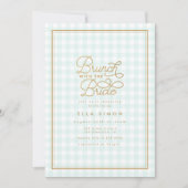 アクアジエレガントンガム金ゴールドブライダルシャワーブランチ 招待状 (正面)