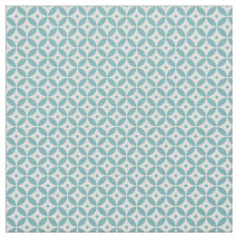 アクアジオメトリック円パターンShippo ファブリック