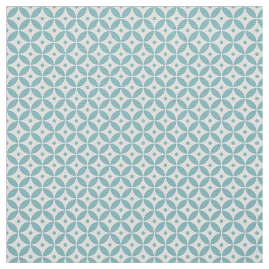 アクアジオメトリック円パターンShippo ファブリック (見本)