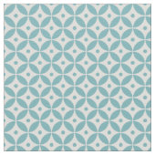 アクアジオメトリック円パターンShippo ファブリック (クローズアップ)