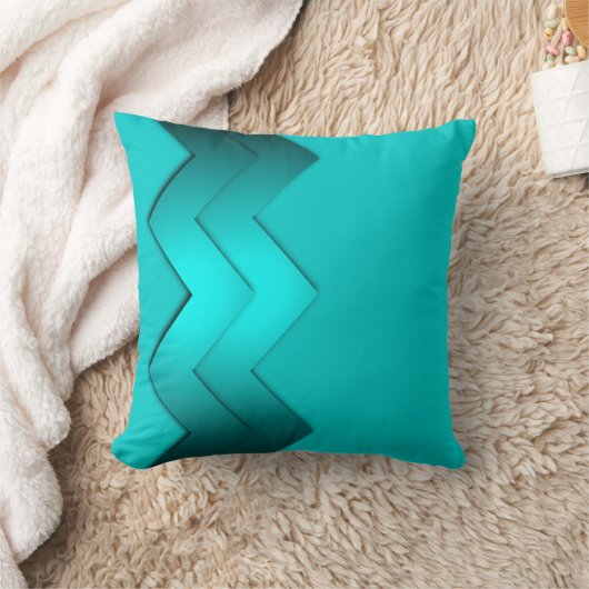 アクアジグザグホテルデザイン2ピロー クッション (ブランケット)