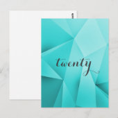 アクアジュエリートーンテーブル番号はがき ポストカード (正面/裏面)