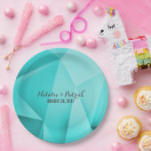 アクアジュエリートーン結婚ズ紙プレート ペーパープレート (パーティー)