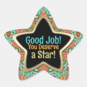 アクアジュエリー金ゴールド – 良い仕事星に値する！ 星シール (正面)