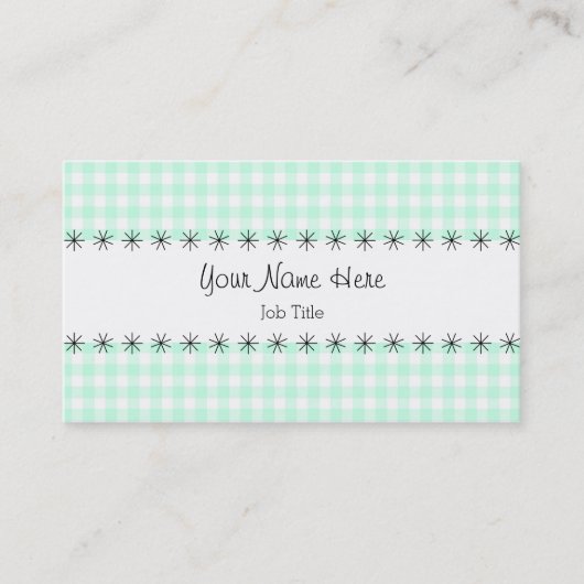 アクアジンガムストライプ名刺 名刺 (正面)