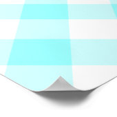 アクアジンガム模様 ポスター (角)