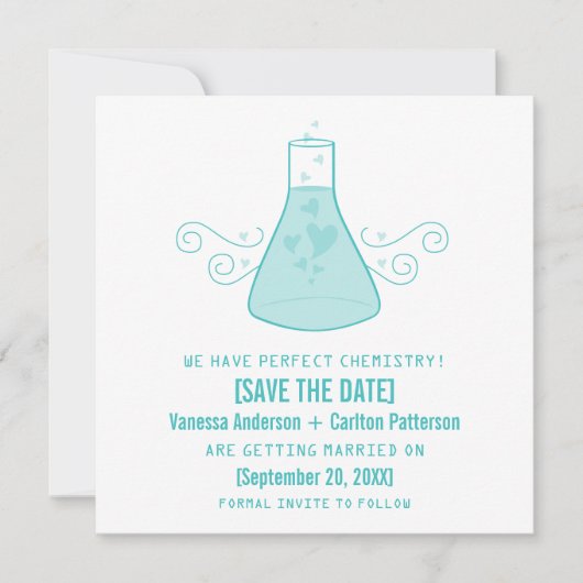 アクアスイートケミストリー セーブ・ザ・デート招待状 招待状 (正面)