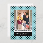 アクアスウィート水玉模様ホリデーフォトポストカード シーズンポストカード (正面/裏面)