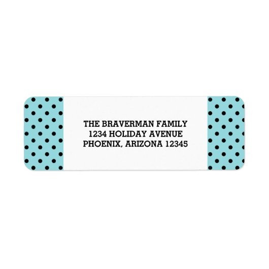 アクアスウィート水玉模様ホリデー住所 シール (正面)