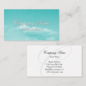 アクアスカイデザイン付き静かな名刺イメージ 名刺 (正面/裏面)