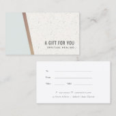 アクアスカイブルーバラ金ゴールドセラミックギフト券 名刺 (正面/裏面)