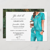 アクアスクラブナース写真彼女はそれを卒業した 招待状 (正面/裏面)