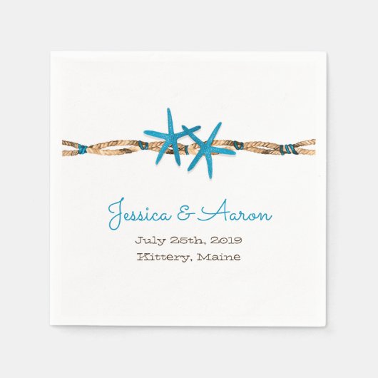 アクアスタフィッ航海のグとロ結婚ープ スタンダードカクテルナプキン (正面)