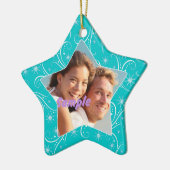 アクアスタースワールクリスマスフォトオーナメント セラミックオーナメント (左)