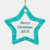 アクアスタースワールクリスマスフォトオーナメント セラミックオーナメント (裏面)