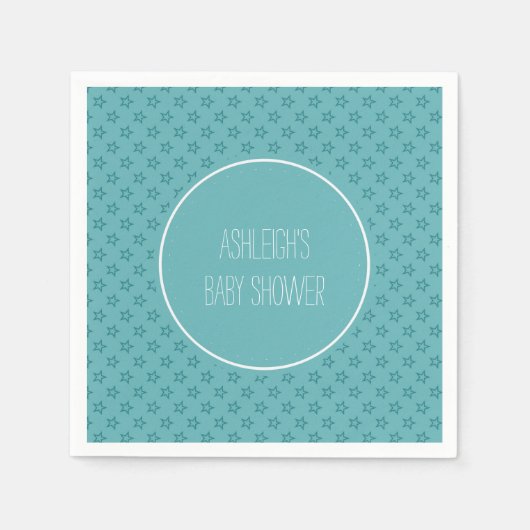 アクアスターズ赤ちゃんシャワー スタンダードカクテルナプキン (正面)