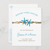 アクアスターフィッシュとロープの保存日 案内ポストカード (正面/裏面)