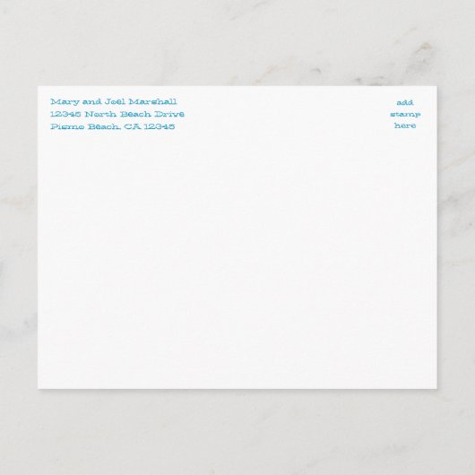 アクアスターフィッシュとロープの保存日 案内ポストカード (裏面)