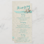 アクアスターフィッシュビーチ結婚式の旅程 プログラム (正面/裏面)