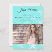 アクアスターフィッシュ写真卒業パーティー招待状 招待状 (正面)