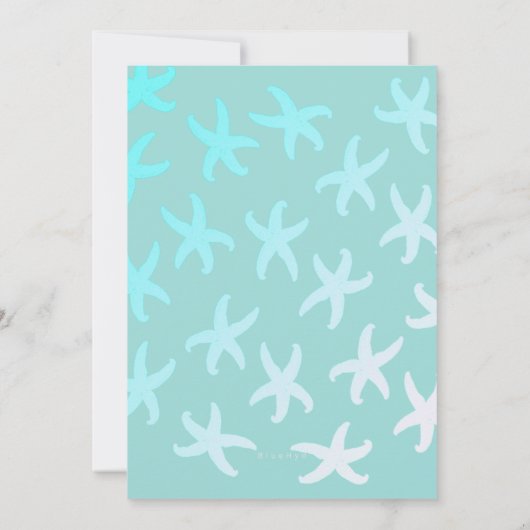 アクアスターフィッシュ写真卒業パーティー招待状 招待状 (裏面)