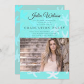 アクアスターフィッシュ写真卒業パーティー招待状 招待状 (正面/裏面)