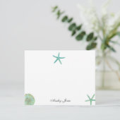 アクアスターフィッシュ水彩イラストレーション注 サンキューカード (スタンド正面)