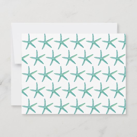 アクアスターフィッシュ水彩イラストレーション注 サンキューカード (裏面)