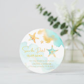 アクアスターフィッシュ ナウティカル ビーチ ウェディング セーブ・ザ・デート (スタンド正面)