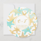 アクアスターフィッシュ ナウティカル ビーチ ウェディング セーブ・ザ・デート (裏面)