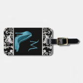 アクアスティレットモノグラムのヒールラゲッジタグ ラゲッジタグ (正面横)