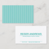 アクアストライプのイ 名刺 (正面/裏面)