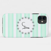 アクアストライプ'モノグラム' iPhoneケース Case-Mate iPhoneケース (裏面(横))