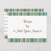 アクアストライプレシピカード4 x 6 ポストカード (正面/裏面)