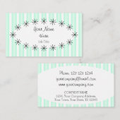 アクアストライプ楕円形名刺 名刺 (正面/裏面)