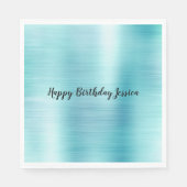 アクアストライプ スタンダードランチョンナプキン (正面)