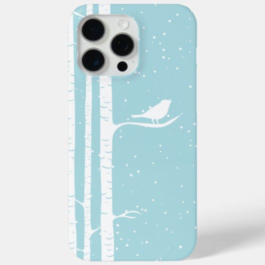 アクアスノーウィー樺の木ツリー Case-Mate iPhoneケース (裏面)