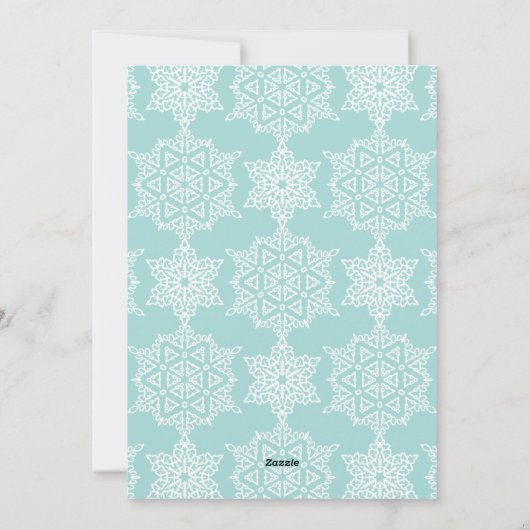 アクアスノーフレークスメリークリスマスフォト シーズンカード (裏面)